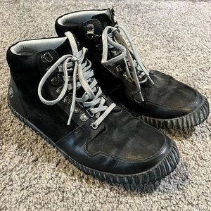 Men’s Hybrid Green Label Leather High Top Sneakers